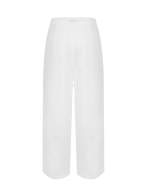 Pantalone crop MSTTARTUFO in tela ramié Bianco MAX MARA STUDIO | 2616131012600031